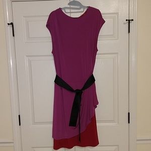 Fuchsia and red dress